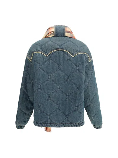 Marbell Kate Denim Jacket With Scarf Dirty Wash In Blue