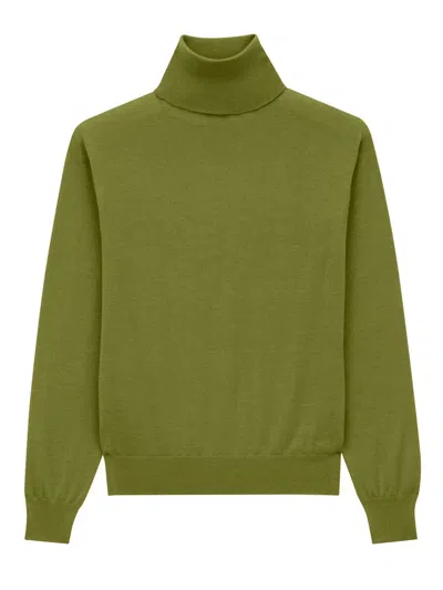 Saint Laurent Pull Col Roule Clothing In Green