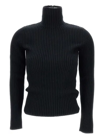 Max Mara Turtleneck Long-sleeved Sweater In Black