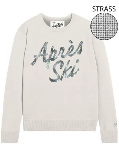 Mc2 Saint Barth Lettering-detail Sweater In Gray