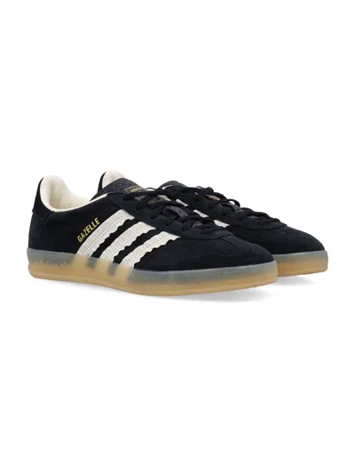 Adidas Originals Gazelle Suede Three-stripe Sneakers In Black