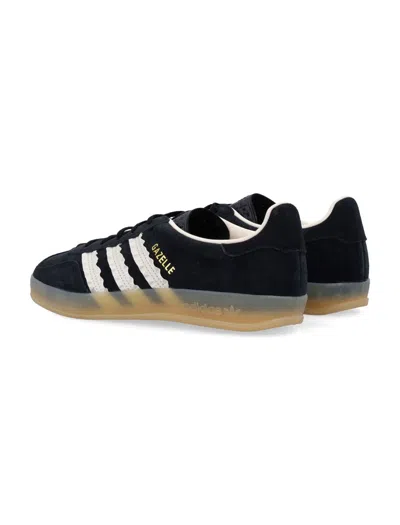 Adidas Originals Gazelle Suede Three-stripe Sneakers In Black
