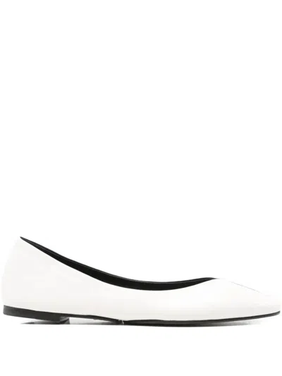 Jacquemus Les Ballerines Ovalo In Two-toned Leather Shoes In Black
