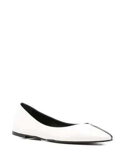 Jacquemus Les Ballerines Ovalo In Two-toned Leather Shoes In Black
