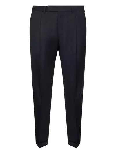 Pantaloni Torino Rebel Wool Tailored Trousers Clothing In Blue