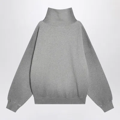 Acne Studios Grey Oversized Turtleneck Sweatshirt Women In Gray