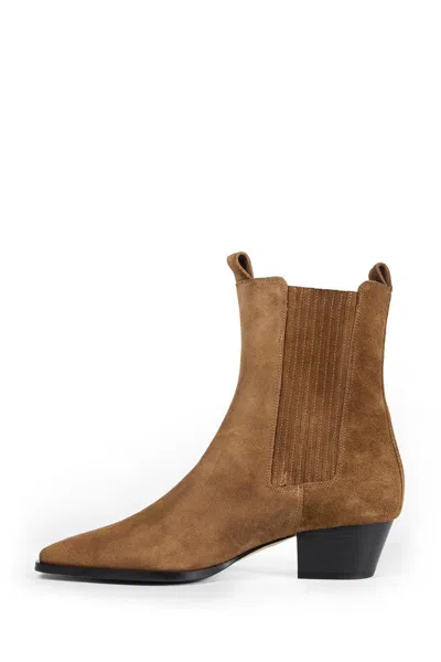 Aeyde Agata Ankle Boots In Suede In Brown