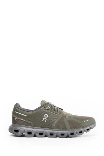 On Running Cloud Mesh-panel Sneakers In Green