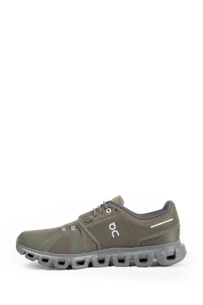 On Running Cloud Mesh-panel Sneakers In Green