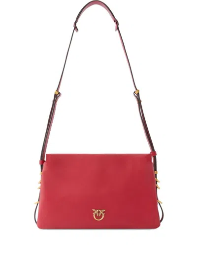 Pinko Mini Bag In Soft Calfskin With Metallic Details In Red