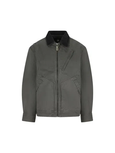 G-star Raw Duty Corduroy-collar Trucker Jacket In Gray