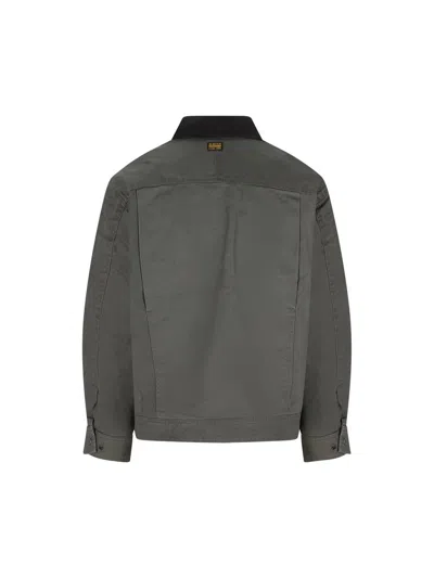 G-star Raw Duty Corduroy-collar Trucker Jacket In Gray