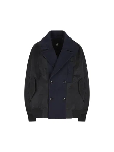 G-star Raw Double-breasted Jacket In Black
