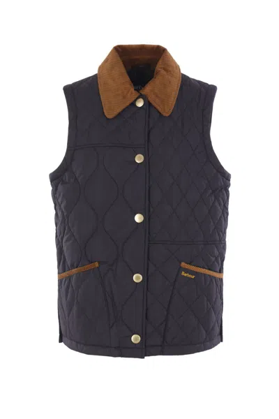 Barbour Quilted Corduroy-collar Jacket In Animal Print