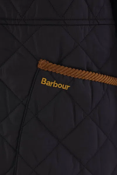Barbour Quilted Corduroy-collar Jacket In Animal Print