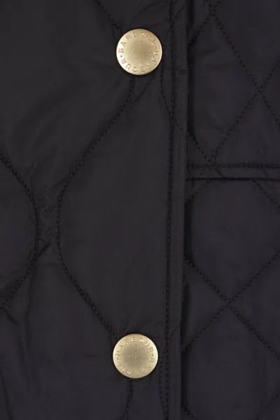 Barbour Quilted Corduroy-collar Jacket In Animal Print