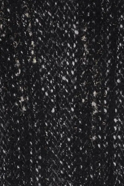 Simone Rocha Embellished Sculpted Frill Bust Fray Jacket In Black