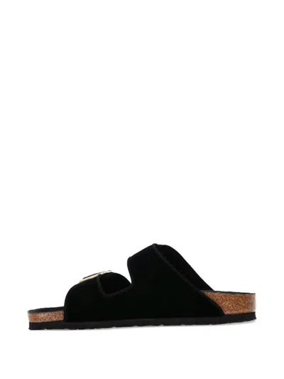 Birkenstock Arizona Big Buckle Piping Rivet Logo Sandals In Black