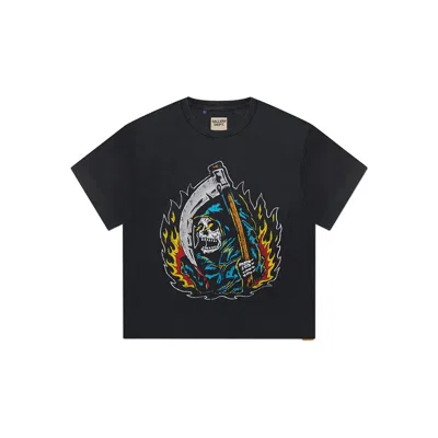Gallery Dept. Big Reaper Glittered Printed Cotton-jersey T-shirt In Multi