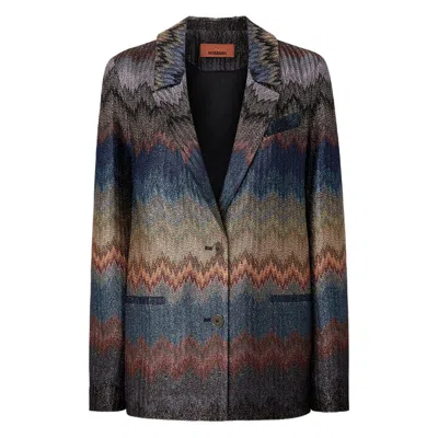 Missoni Chevron-pattern Blazer In Multi