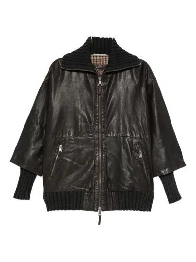 The Jack And Jackie Leathers Jackets In Black