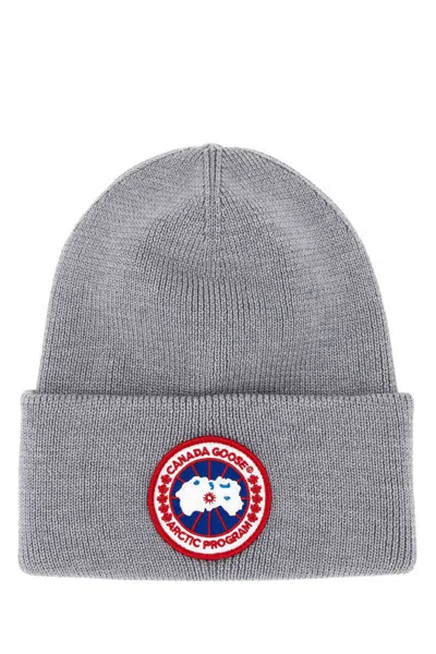 Canada Goose Classic Grey Hat With Structured Crown And Curved Brim In Gray