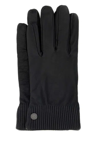 Canada Goose Sheepskin Gloves Featuring Elasticated Wrist In Black