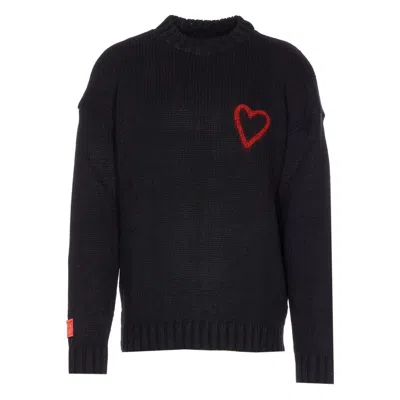 Vision Of Super Heart-intarsia Jumper In Multi
