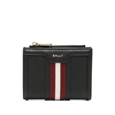 Bally Stripe-detail Wallet In Black