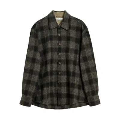 Our Legacy Long Sleeve Checked Shirt With Chest Pocket In Multi