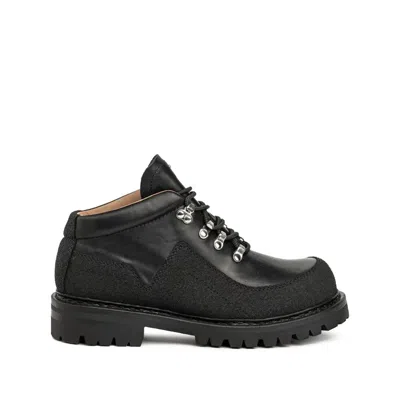 Our Legacy Ankle Boots With Round Toe And Lug Sole In Black