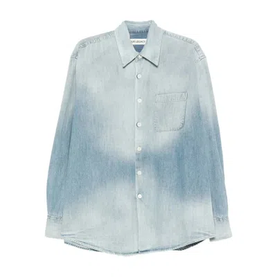 Our Legacy Long Sleeve Button-down Shirt Featuring Pocket In Animal Print