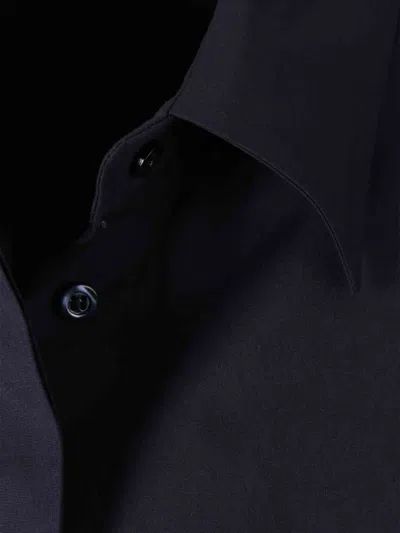 Peserico Embellished-cuff Cropped-hem Shirt In Blue