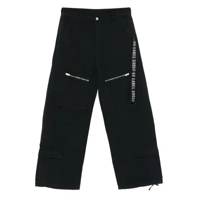 44 Label Group Logo-tape Trousers In Black