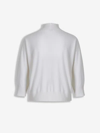 Peserico Ribbed-hem Embellished Sweater In Neutral