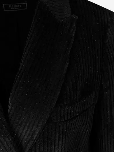 Peserico Collared Long-sleeved Suit Jacket In Black