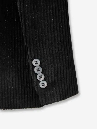 Peserico Collared Long-sleeved Suit Jacket In Black
