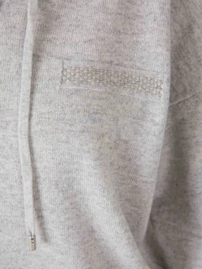 Peserico Hooded Jersey In Gray