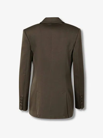 Roland Mouret Straight Blazer In Green