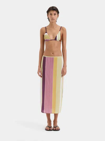 Sir Stripe Bias-cut Skirt In Multi