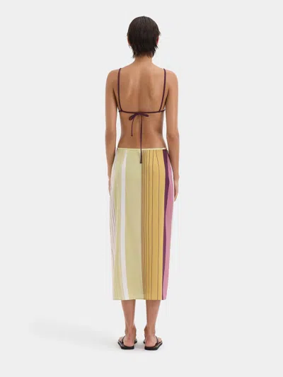 Sir Stripe Bias-cut Skirt In Multi