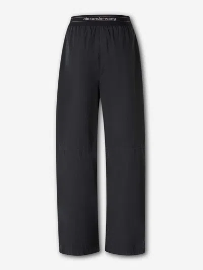 Alexander Wang Wide Leg Trousers In Black