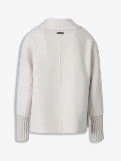 Peserico Short Wool Coat In Pink