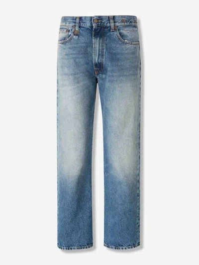 R13 Straight Leg Boyfriend Jeans In Blue