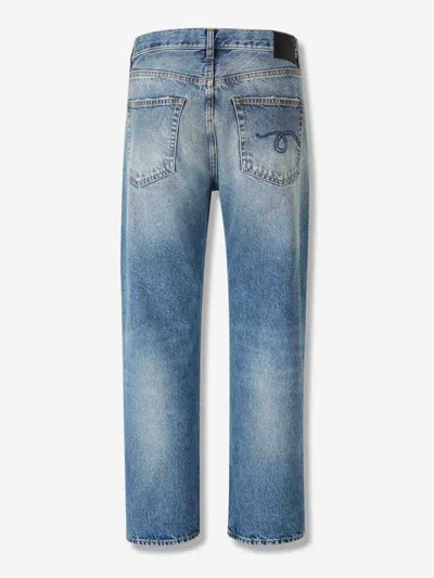 R13 Straight Leg Boyfriend Jeans In Blue