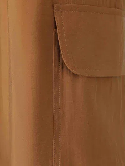 Silvia Tcherassi Darnell Cargo Trousers In Brown