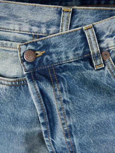 R13 Wide Crossover Jeans In Blue