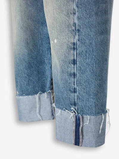 R13 Wide Crossover Jeans In Blue