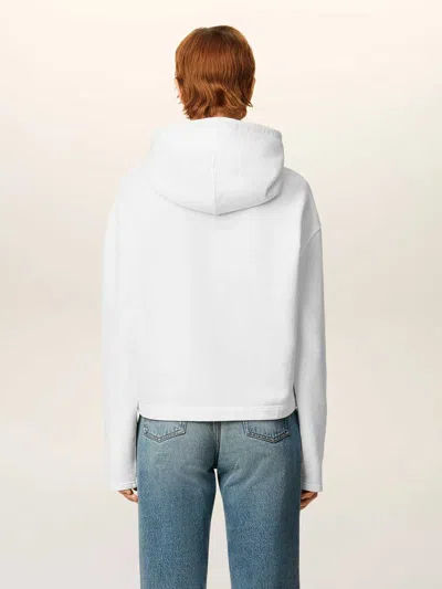 Ami Alexandre Mattiussi Ami Paris Ami Paris De Coeur Cotton Hoodie In White