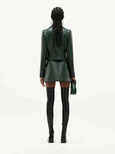 Courrèges Reedition Vinyl Short Jacket In Green